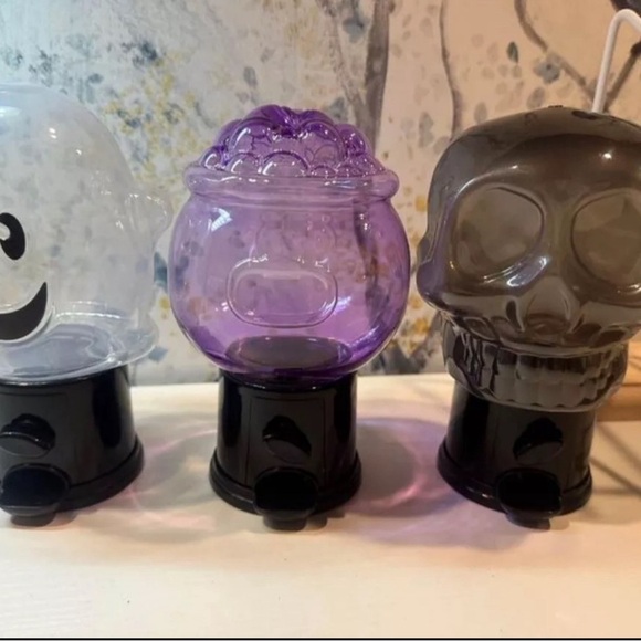 Halloween Gumball Machine Skull Ghost  Witch Cauldron Set Lot - Picture 1 of 4